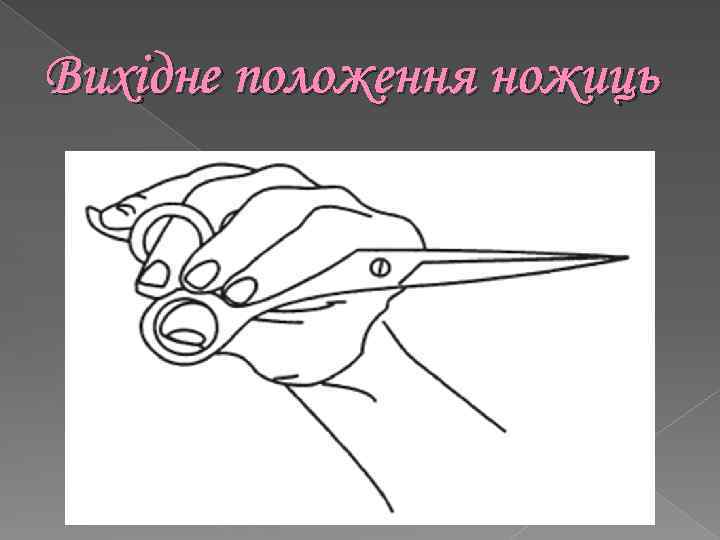 Вихідне положення ножиць 