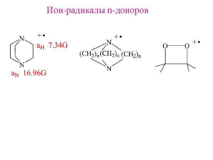 Ион-радикалы n-доноров 