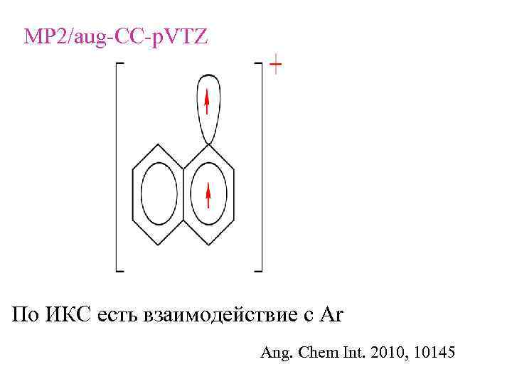 MP 2/aug-CC-p. VTZ По ИКС есть взаимодействие с Ar Ang. Chem Int. 2010, 10145