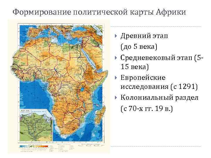 Так формировалась политическая карта африки проект