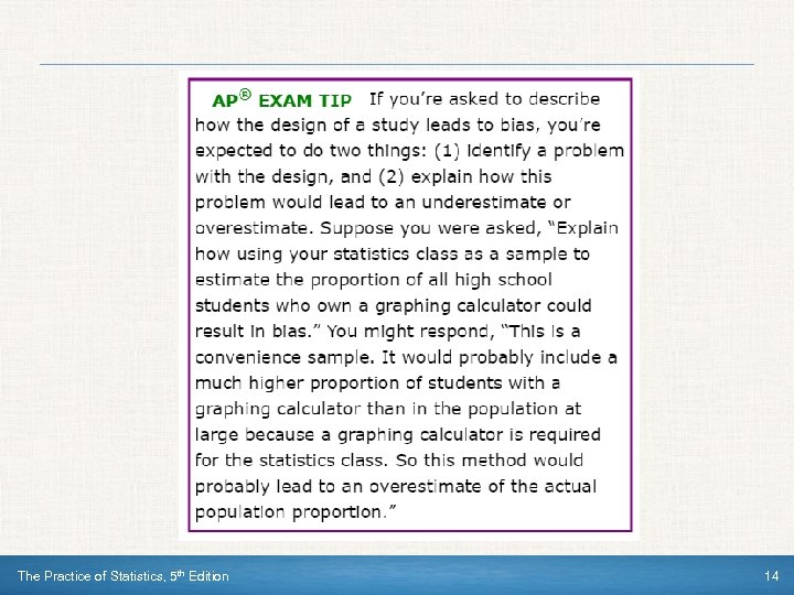 The Practice of Statistics, 5 th Edition 14 