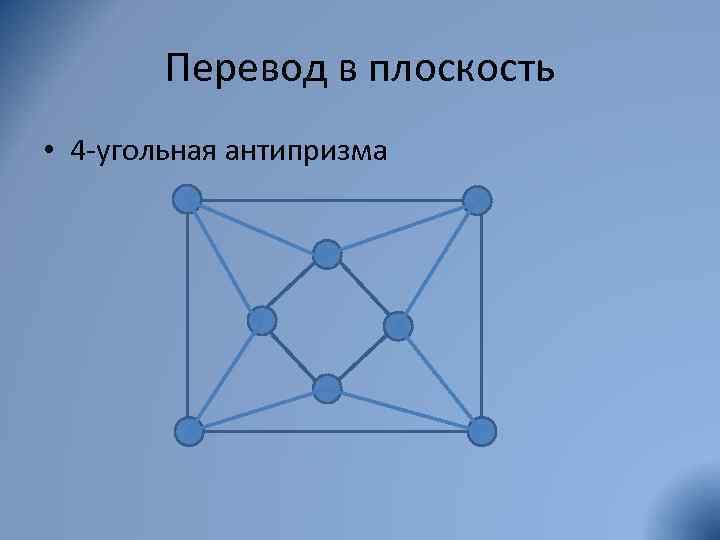 Перевод в плоскость • 4 -угольная антипризма 