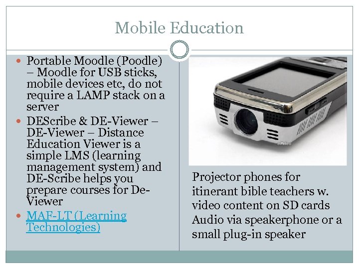 Mobile Education Portable Moodle (Poodle) – Moodle for USB sticks, mobile devices etc, do