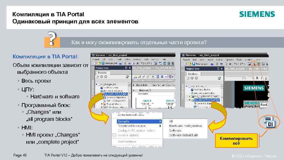 Передача рецептов в tia portal из excel