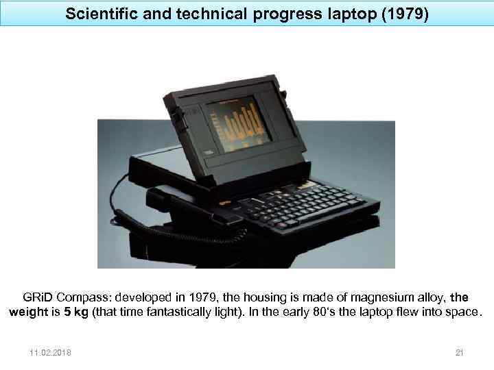 Scientific and technical progress laptop (1979) GRi. D Compass: developed in 1979, the housing