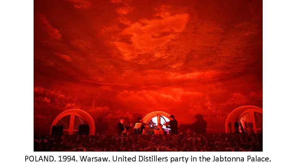 POLAND. 1994. Warsaw. United Distillers party in the Jabtonna Palace. 
