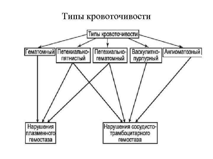 Типы кровоточивости 