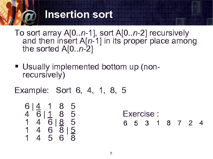 Insertion sort