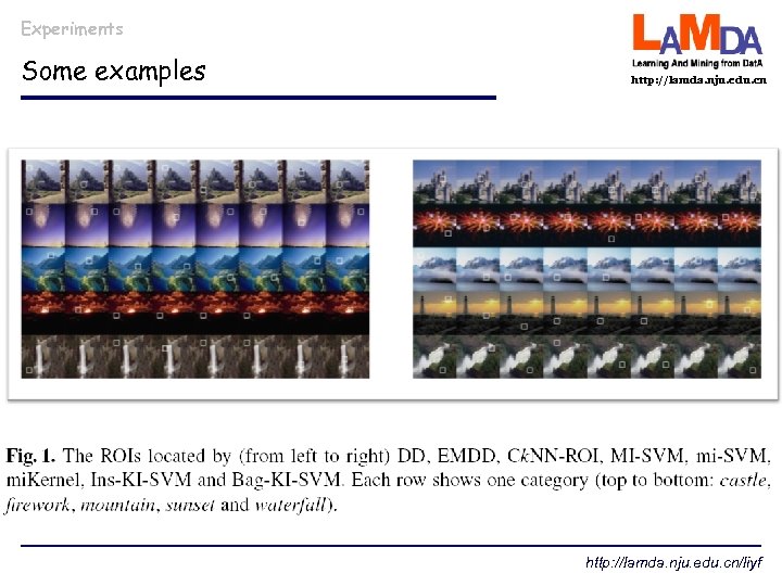 Experiments Some examples http: //lamda. nju. edu. cn/liyf 