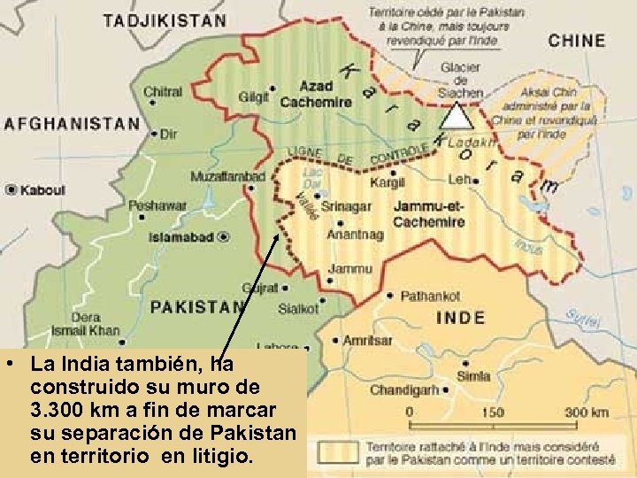  • La India también, ha construido su muro de 3. 300 km a