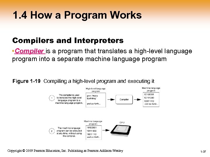 1. 4 How a Program Works Compilers and Interpreters • Compiler is a program