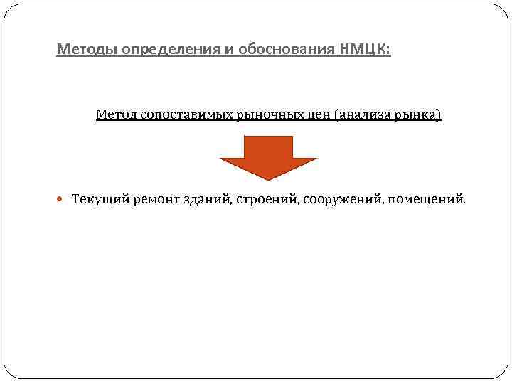 Методы определения и обоснования НМЦК: Метод сопоставимых рыночных цен (анализа рынка) Текущий ремонт зданий,