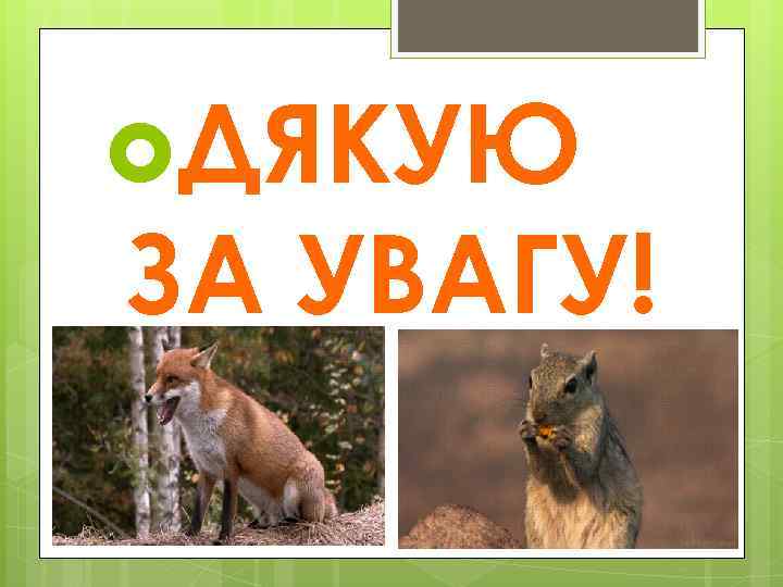  ДЯКУЮ ЗА УВАГУ! 