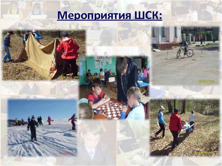 Мероприятия ШСК: 