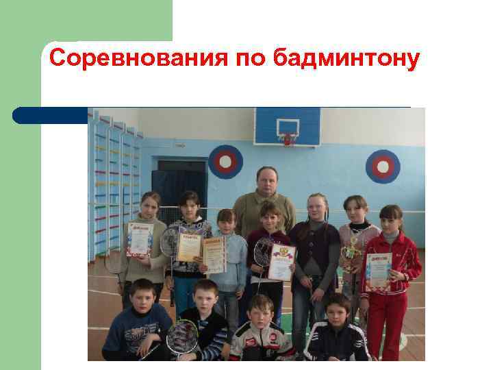 Соревнования по бадминтону 
