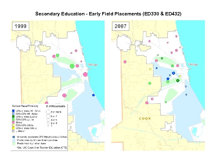 Secondary Education - Early Field Placements (ED 330 & ED 432) 1999 2007 