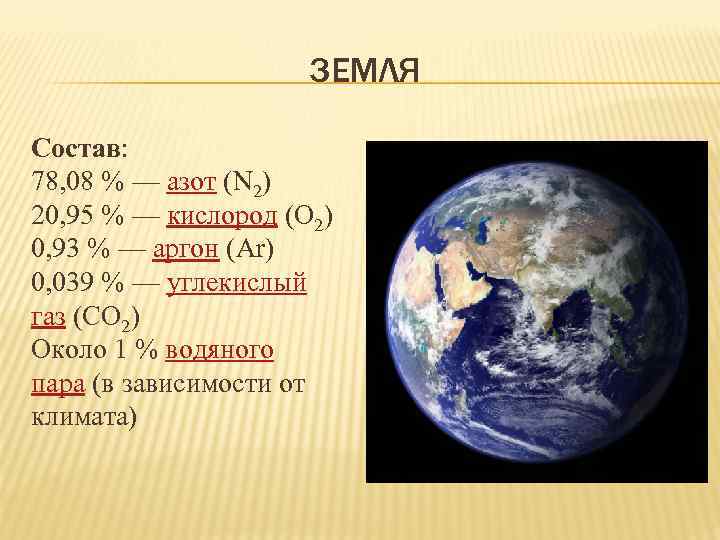 Химический состав земли проект