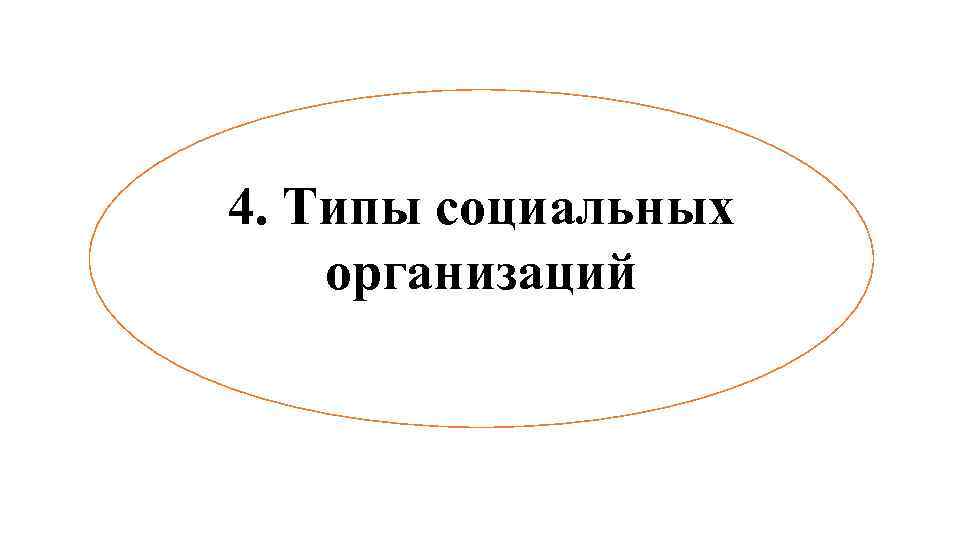 4. Типы социальных организаций 