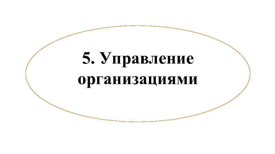 5. Управление организациями 
