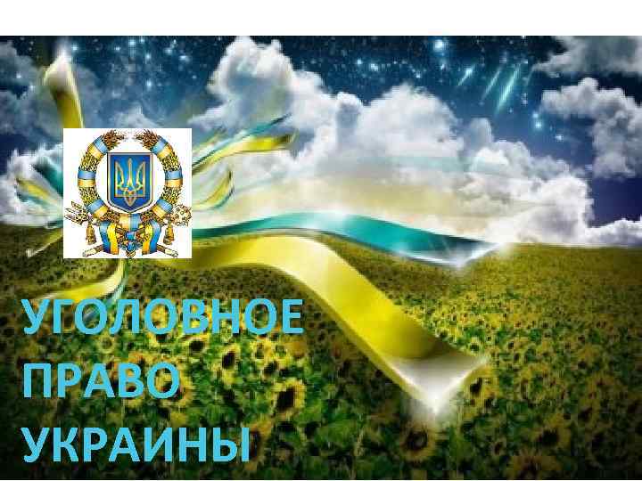 УГОЛОВНОЕ ПРАВО УКРАИНЫ 