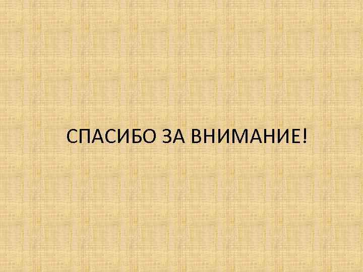 СПАСИБО ЗА ВНИМАНИЕ! 