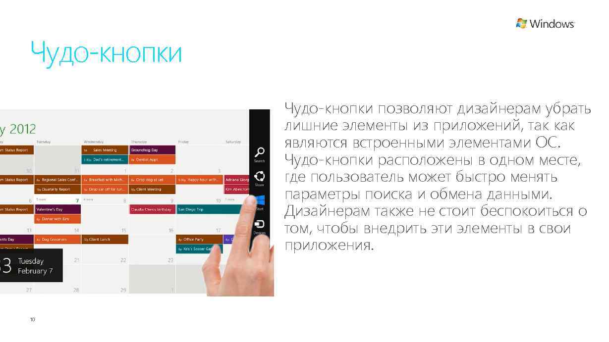 Чудо-кнопки позволяют дизайнерам убрать лишние элементы из приложений, так как являются встроенными элементами ОС.