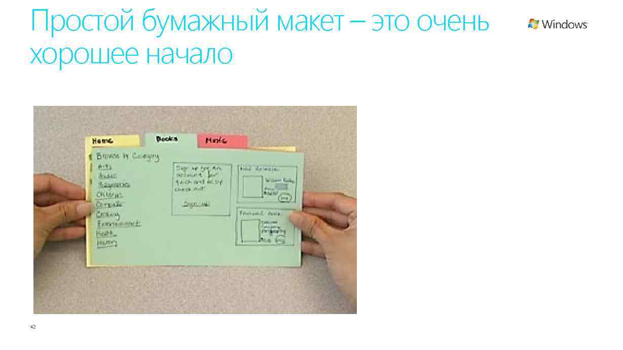 Простой бумажный макет – это очень хорошее начало 42 