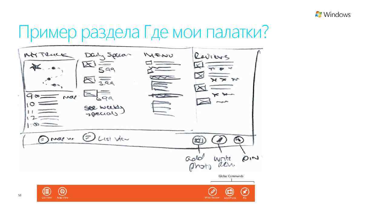 Пример раздела Где мои палатки? 58 