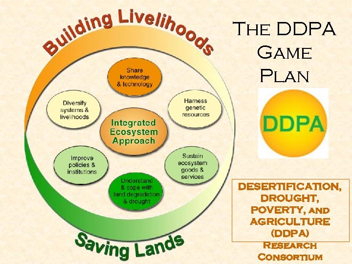 The DDPA Game Plan DESERTIFICATION, DROUGHT, POVERTY, and AGRICULTURE (DDPA) Research Consortium 