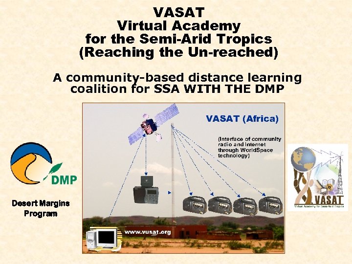 VASAT Virtual Academy for the Semi-Arid Tropics (Reaching the Un-reached) A community-based distance learning
