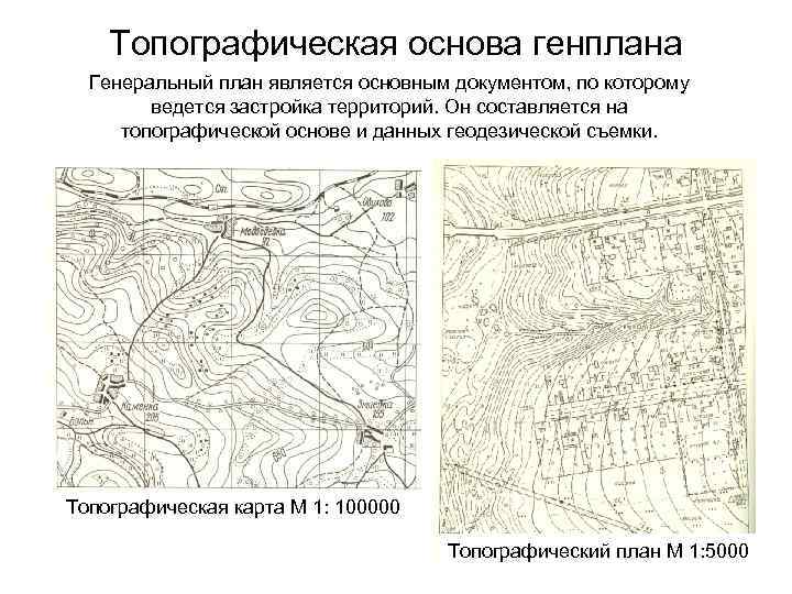 Топографический план геодезия