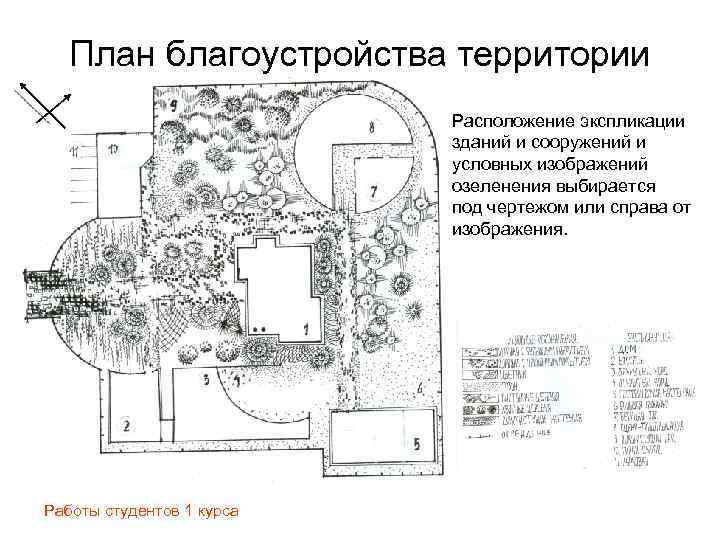 План благоустройства чертеж