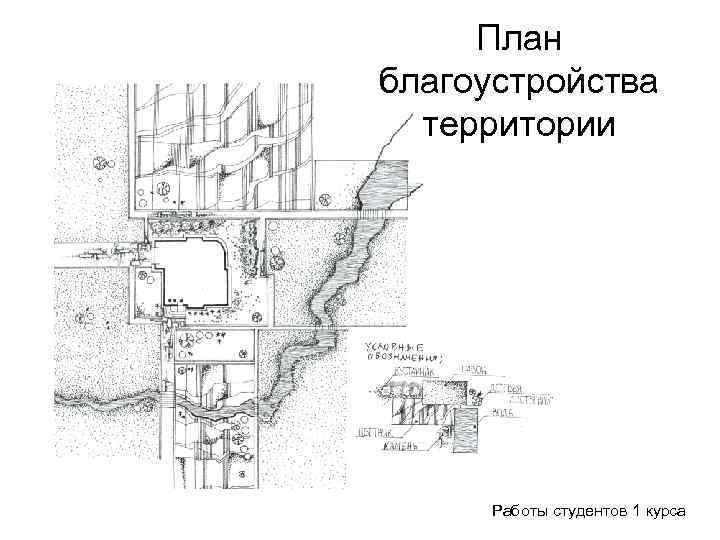 План благоустройства территории Работы студентов 1 курса 