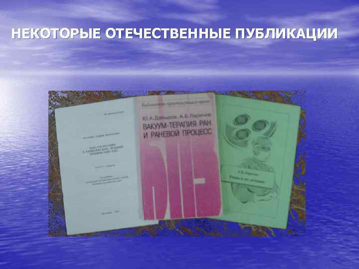 НЕКОТОРЫЕ ОТЕЧЕСТВЕННЫЕ ПУБЛИКАЦИИ 