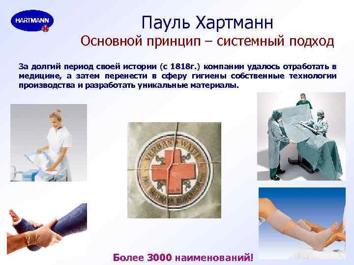 Пауль Хартманн Основной принцип – системный подход За долгий период своей истории (с 1818