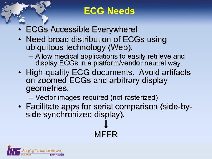 ECG Needs • ECGs Accessible Everywhere! • Need broad distribution of ECGs using ubiquitous