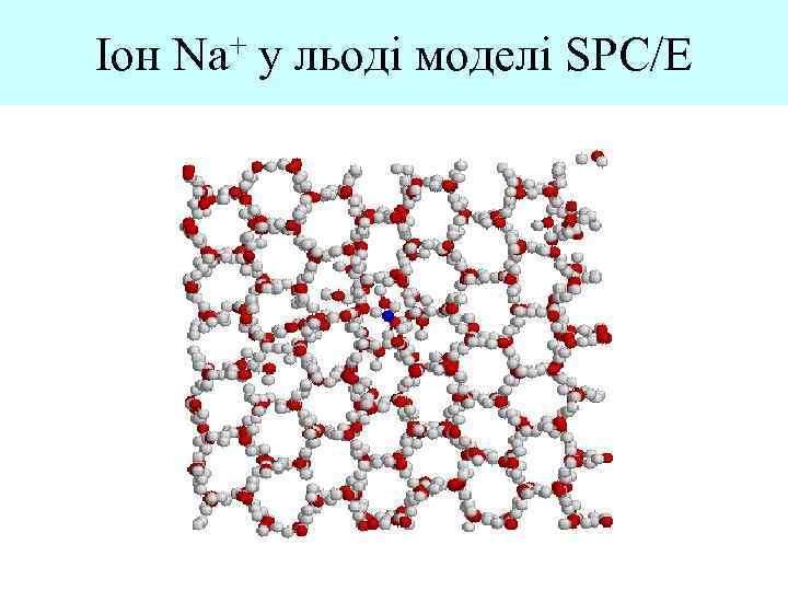 Іон + Na у льоді моделі SPC/E 