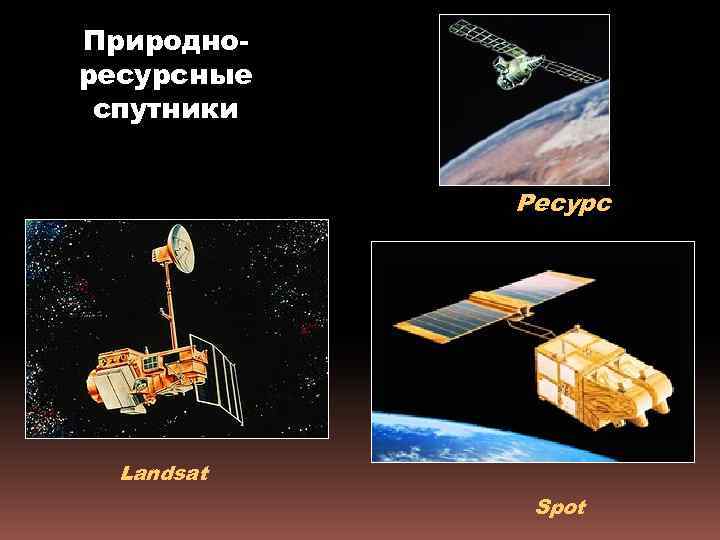 Природноресурсные спутники Ресурс Landsat Sроt 