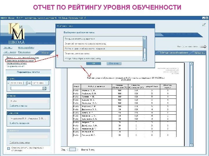 ОТЧЕТ ПО РЕЙТИНГУ УРОВНЯ ОБУЧЕННОСТИ 