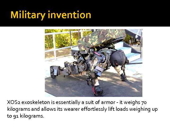Military invention XOS 2 exoskeleton is essentially a suit of armor - it weighs