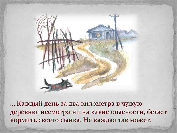 … Каждый день за два километра в чужую деревню, несмотря ни на какие опасности,