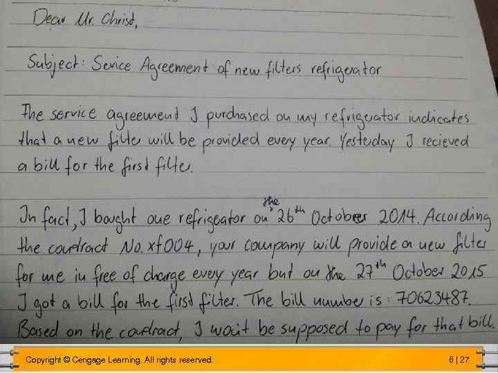 Copyright © Cengage Learning. All rights reserved. 6 | 27 