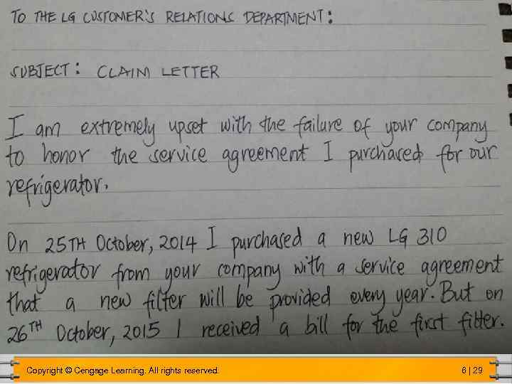 Copyright © Cengage Learning. All rights reserved. 6 | 29 