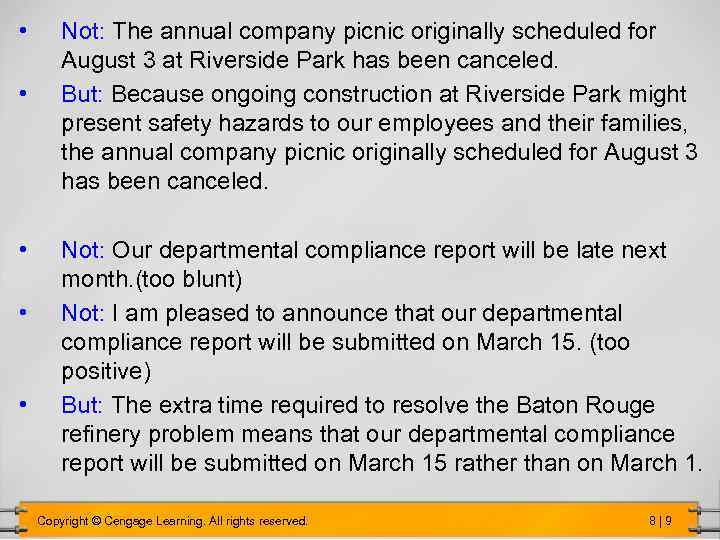  • • • Not: The annual company picnic originally scheduled for August 3