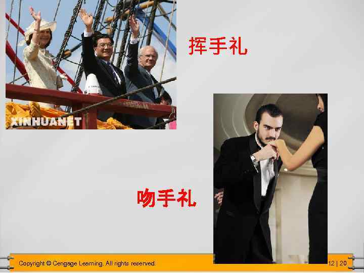 挥手礼 吻手礼 Copyright © Cengage Learning. All rights reserved. 12 | 20 