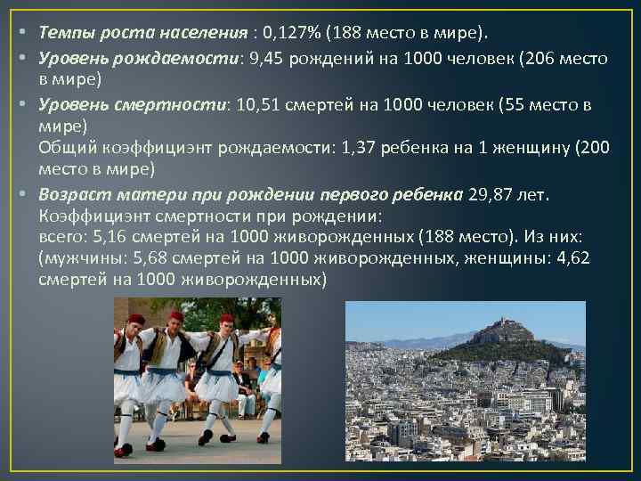 Почему они ослабляли грецию краткий ответ. Характеристика населения Греции. Население и культура Греции. Туризм в Греции кратко.