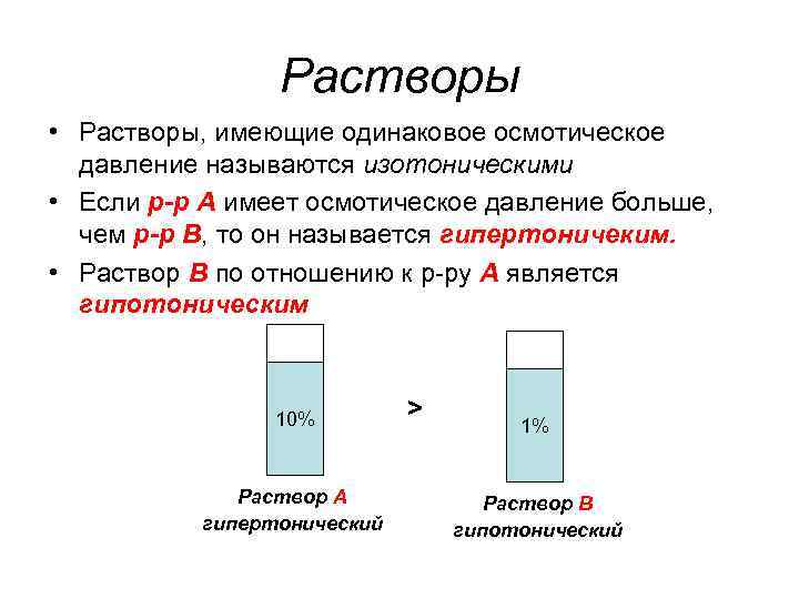 Осмотическое давление изотонического раствора