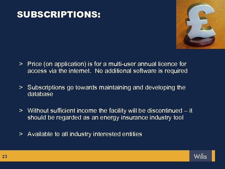 SUBSCRIPTIONS: > Price (on application) is for a multi-user annual licence for access via