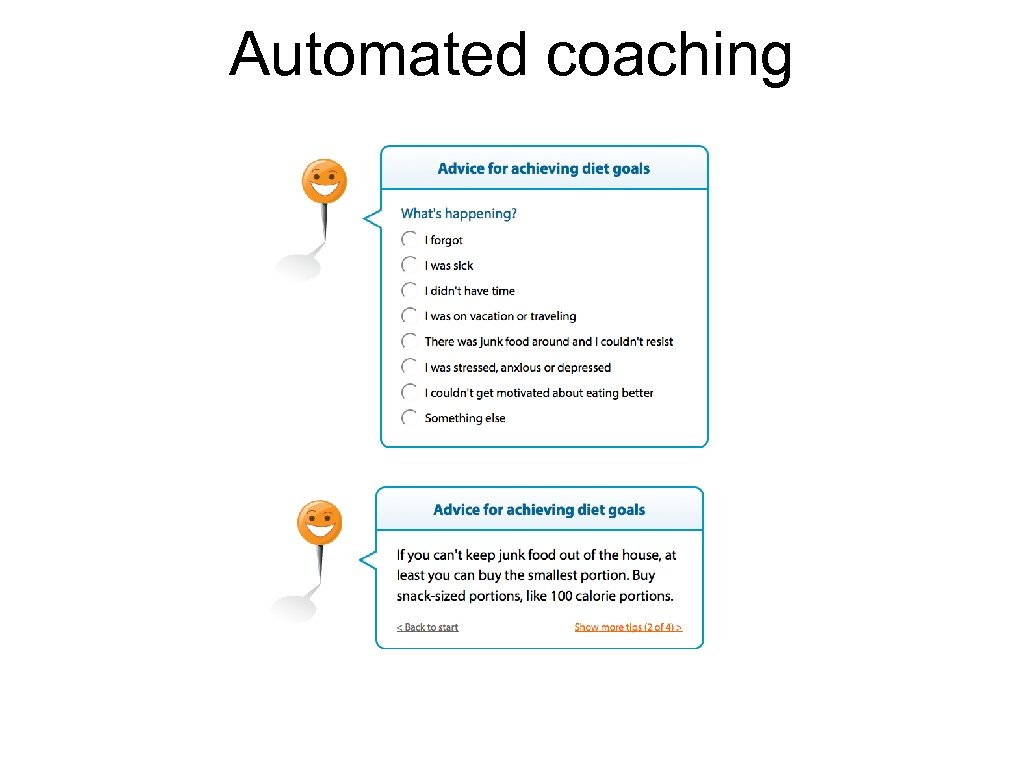 Automated coaching 