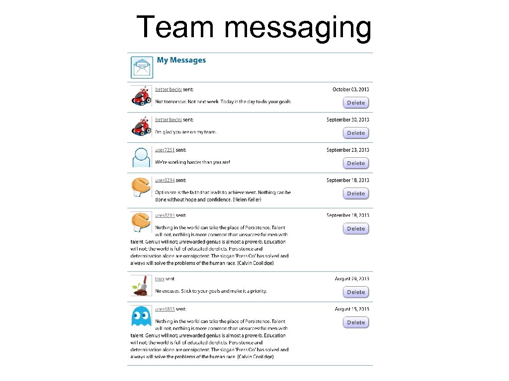 Team messaging 